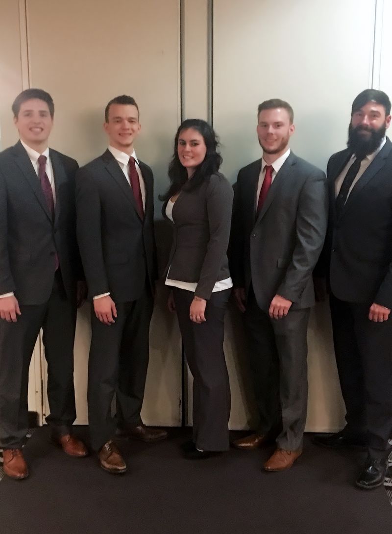 A group photo of the Penn State Behrend CFA Research Challenge team