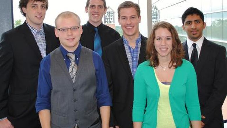 Members of the Penn State Behrend CFA Investment Research Challenge team