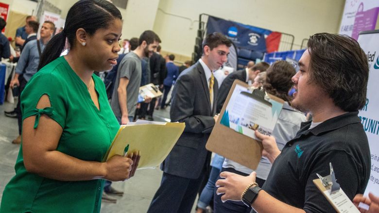 A total of 21 new companies were in attendance at Penn State Behrend's Fall Career and Internship Fair.