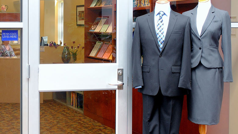 Business attire available at Behrend's Career Closet