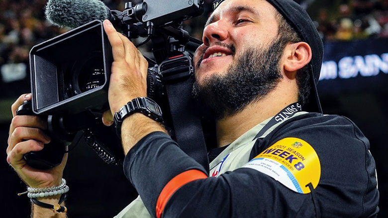 Josh Sige is a videographer and content creator for the New Orleans Saints NFL football team.