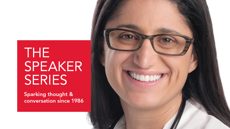 A graphic featuring Dr. Mona Hanna-Attisha, who exposed the Flint water crisis.