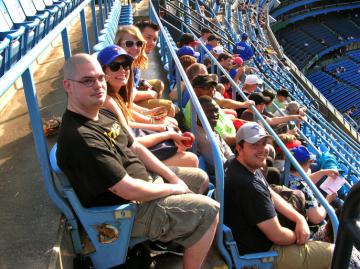 Penn State and Ryerson University students watch the Toronto Blue Jays beat the Minnesota Twins at the Rogers Centre
