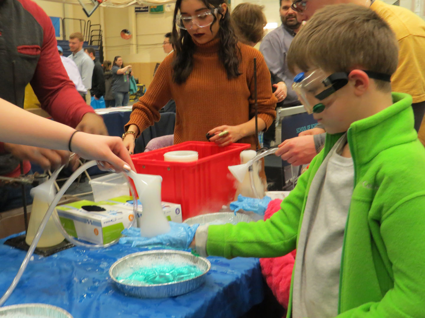 A student attends the STEAM Fair at Penn State Behrend.
