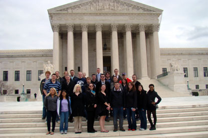 Political Science students visit the Supreme Court.