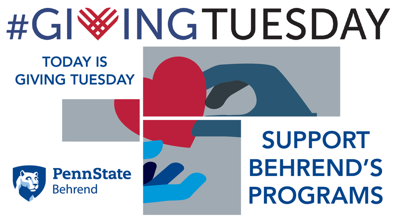 An illustration promoting the 2020 #GivingTuesday campaign at Penn State Behrend