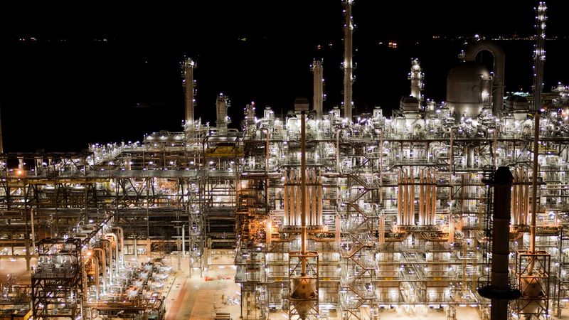 An ethane cracker plant