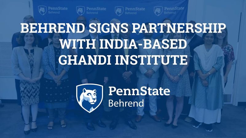 Behrend signs partnership with Ghandi Institute of Technology and Management