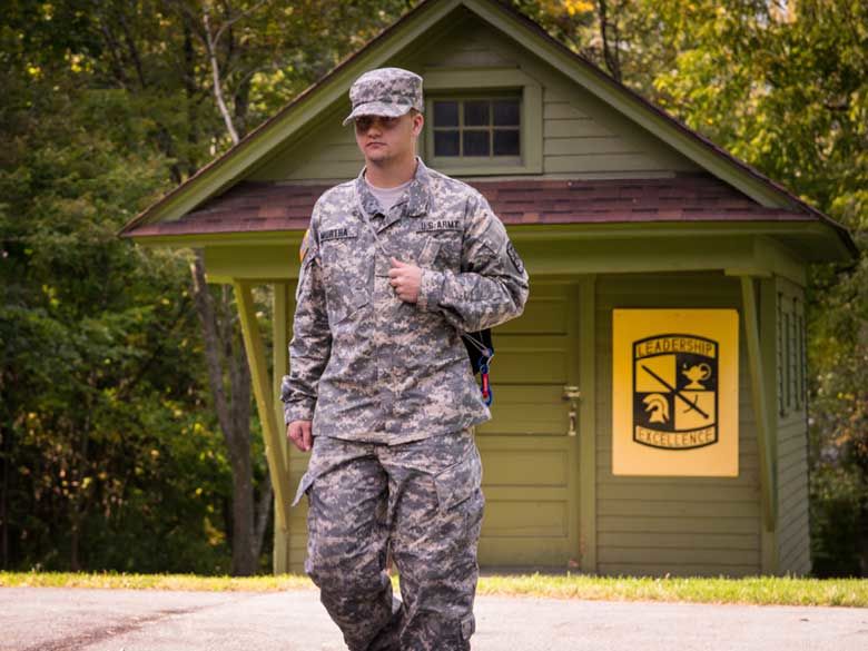A Behrend student participates in the Army ROTC program.