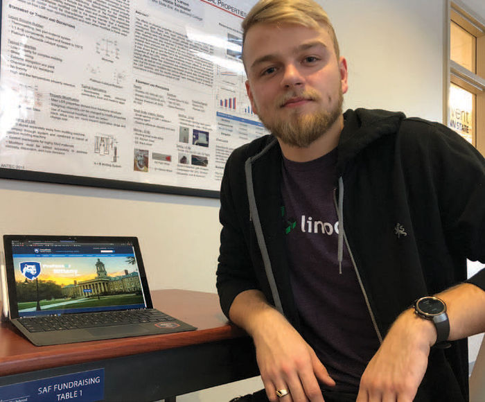Sophomore Computer Science major Daniel Kovalevich helped develop the Professor Nittany chatbot