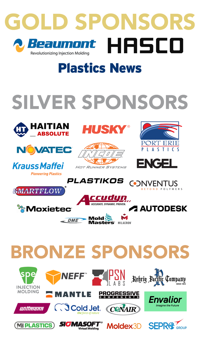 Various Logos of Plastics Conference Sponsors 2023 (Click through to see caption for sponsor names.)