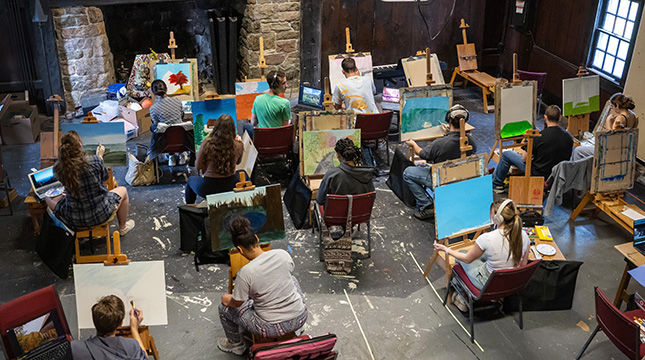 Mary Behrend's beloved art studio is now the home for student art classes.
