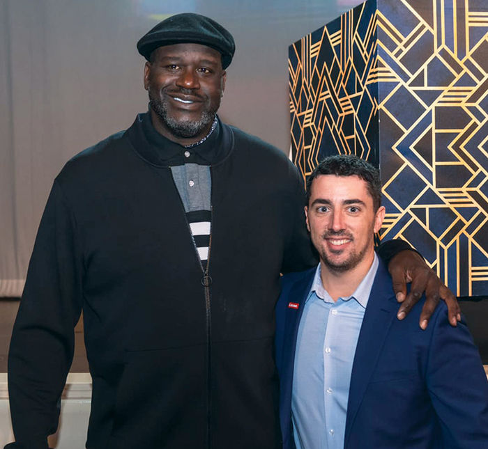 Jon Wolff with DJ Diesel, a.k.a. Shaquille O’Neal, at an event in Orlando.