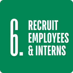 Recruit employees and interns