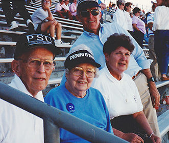 From left, John ’32 and Jane Herbert and George ’58 and Jory Herbert.