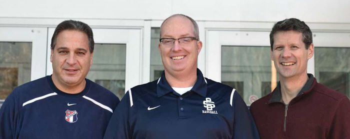 Longtime Behrend coaches, from left, Dan Perritano, Paul Benim, and Dave Niland.