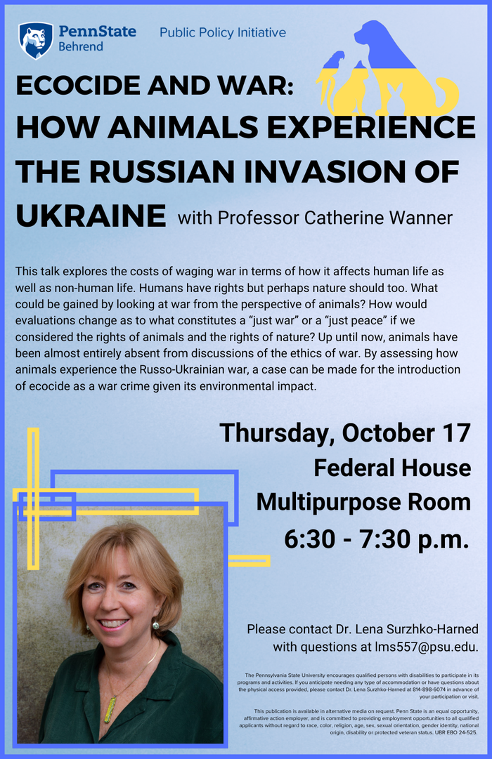 Ecocide and War How Animals Experience the Russian Invasion of Ukraine