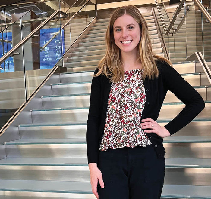 Grace Blackford who dual majored in Project and Supply Chain Management (PSCM) and Management Information Systems (MIS) and went on to earn an MBA at Penn State Behrend.