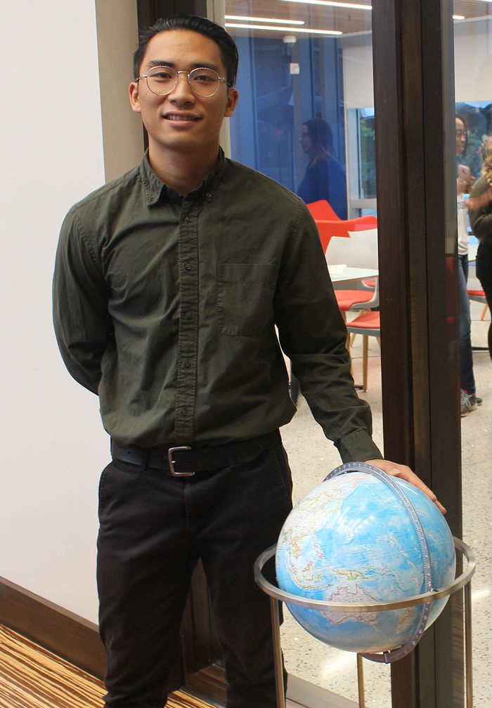 Hannibal Pharathikoune is the resident assistant for the Global Boarders program
