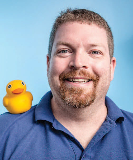 Matt MacBeth ’96, CEO of pi lab, is the co-creator of Edwin the Duck