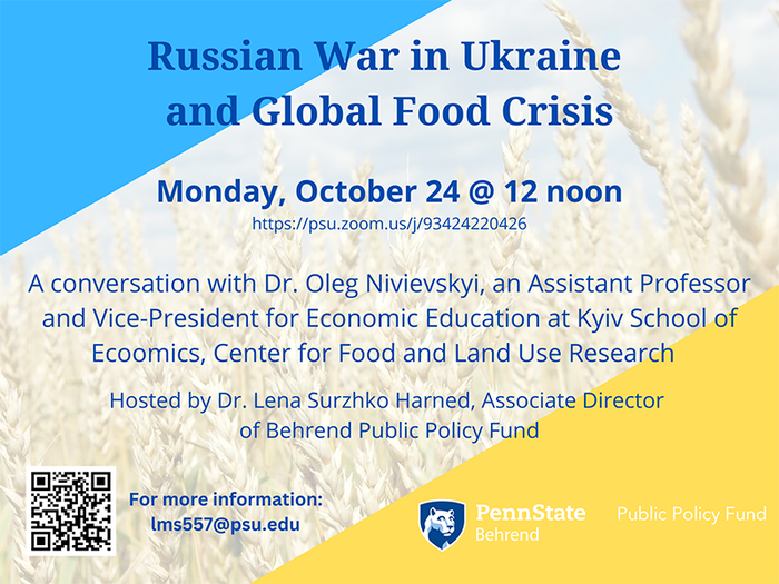 Russian War in Ukraine and Global Food Crisis (full details in caption)