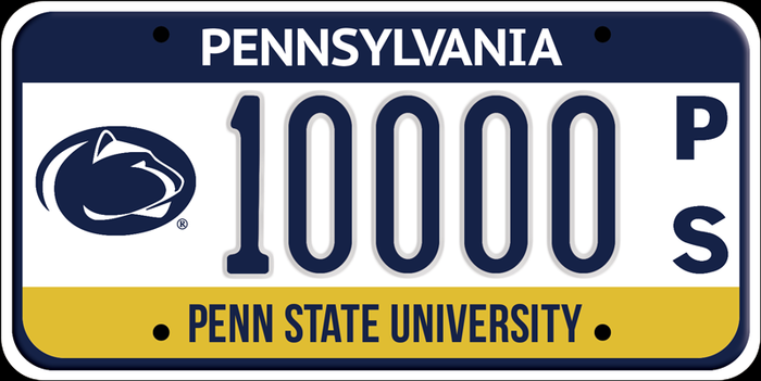 The University License Plate