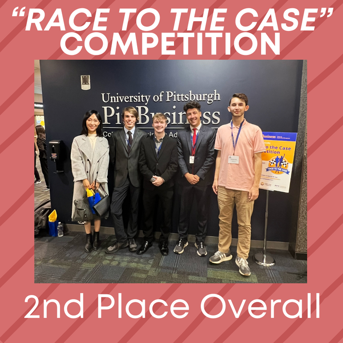 Students and faculty at the University of Pittsburgh Race to the Case Competition