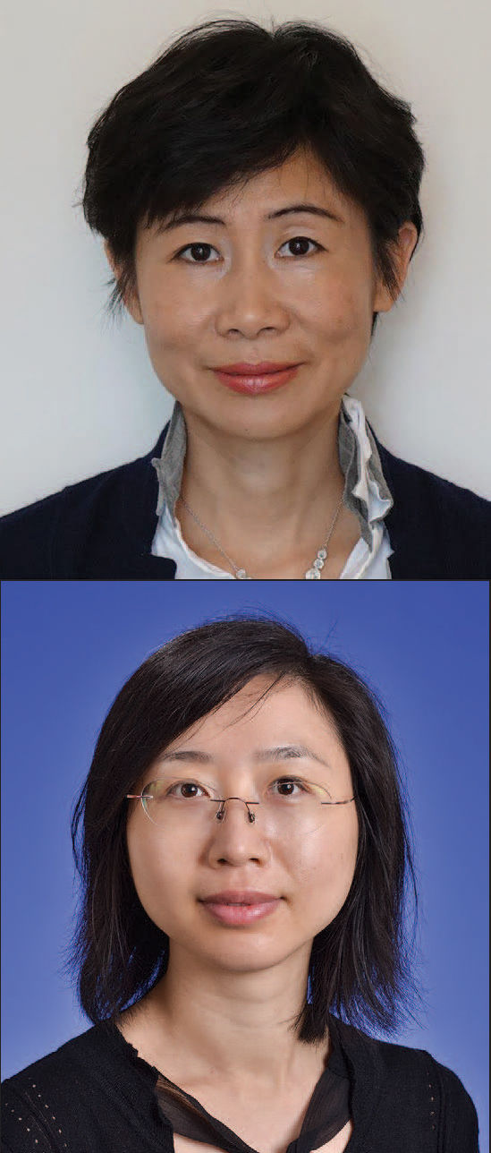 Dr. Xin (Jessica) Zhao (top) and Dr. Qi (Flora) Dong (bottom)