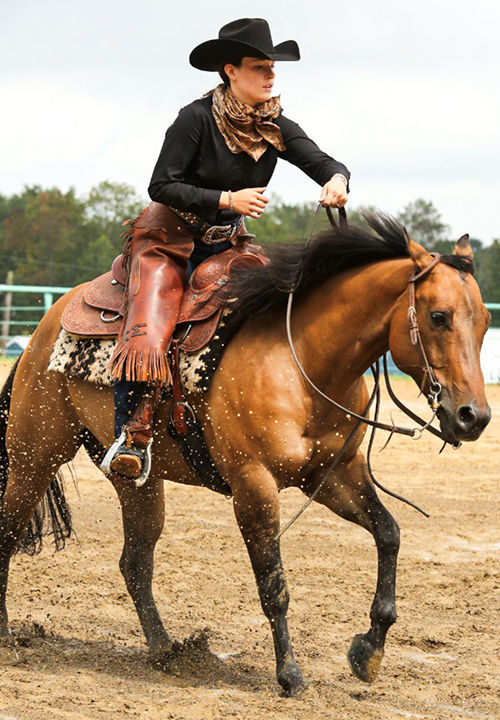 Faith Wheeler, a first-year student, has been riding horses since she was in preschool