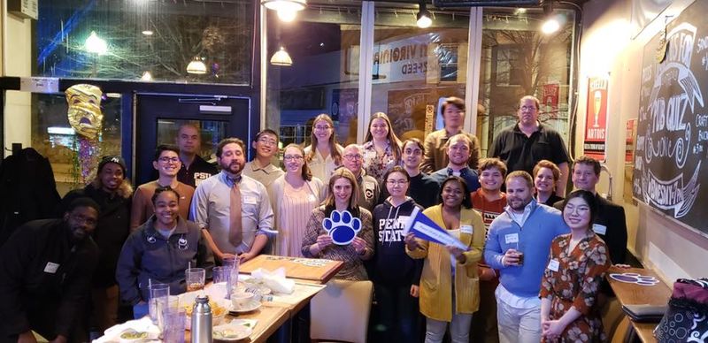 Penn State Behrend students visit alumni in Arlington.