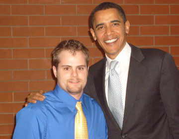 Obama with former College Democrats President