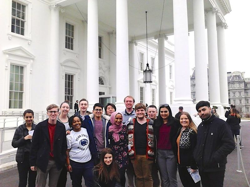 Penn State Behrend students toured inside the White House in March 2019.