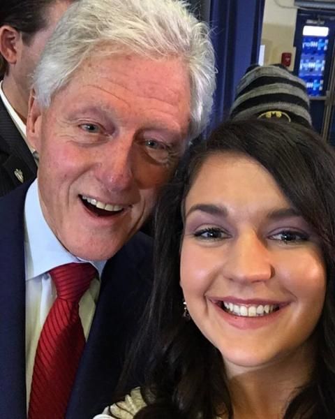 Bill Clinton with former College Democrats Vice President Ashley Solo, April 2016
