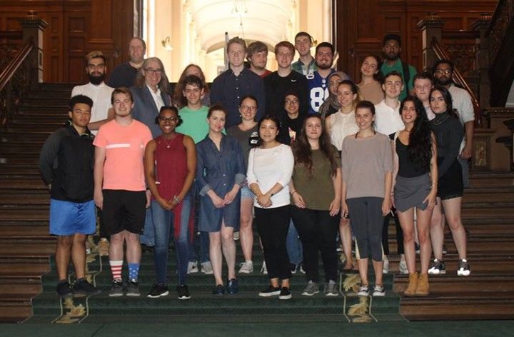 Penn State students at Queen's Park, the Ontario Legislative Assembly building