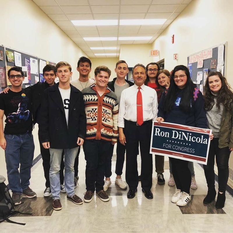 College Democrats, College Republicans, and the Behrend Political Society attended a speaking event with local 2018 Democratic congressional candidate Ron DiNicola