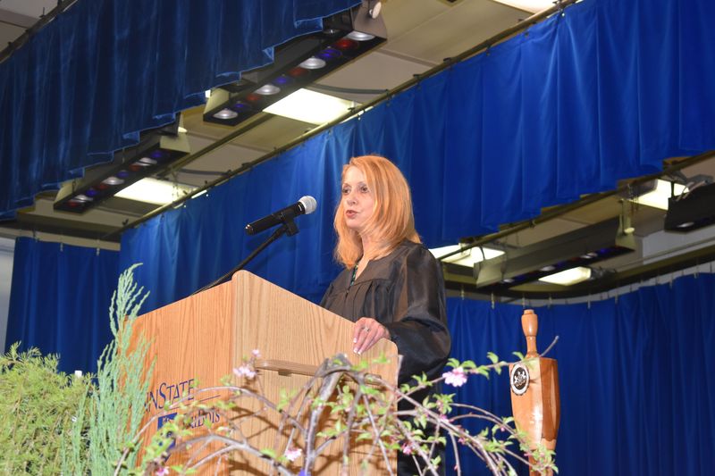 Joyce Fairman offered the commencement address on Friday evening at Penn State DuBois. 