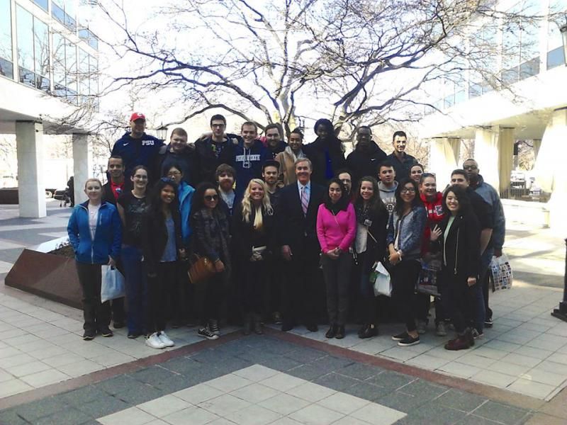 Students with Steve Scully