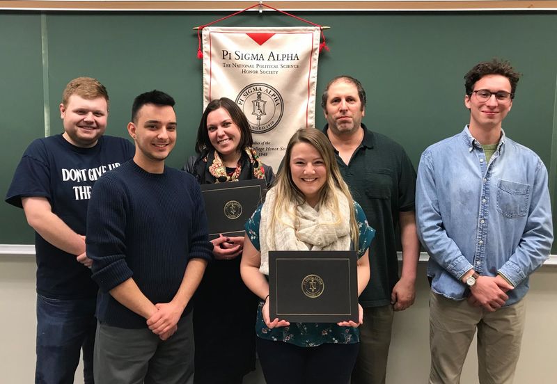 Penn State Behrend Pi Sigma Alpha induction ceremony in December 2017
