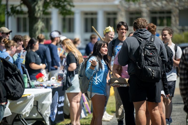 Students gather to talk at Penn State Behend's 2024 Discovery Fair.