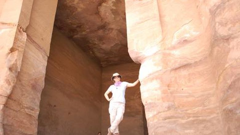 Leigh-Ann Bedal at an excavation site in Petra, Jordan.