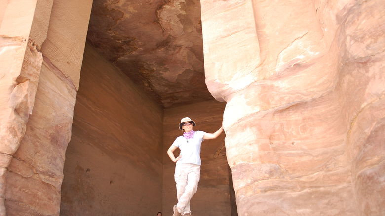 Leigh-Ann Bedal, associate professor of anthropology at Penn State Behrend, at an excavation site in Petra, Jordan.