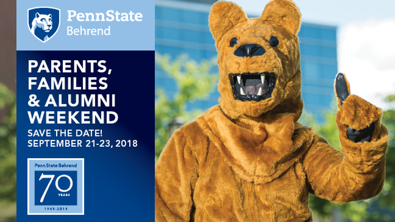 Parents, Families & Alumni Weekend will be held September 21-23 at Penn State Behrend.