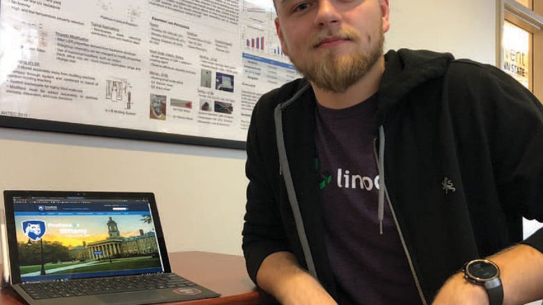 Sophomore Computer Science major Daniel Kovalevich helped develop the Professor Nittany chatbot