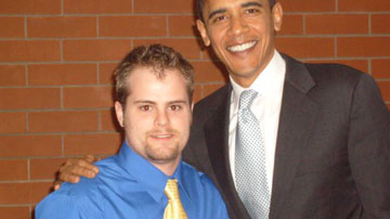 Obama with former College Democrats President