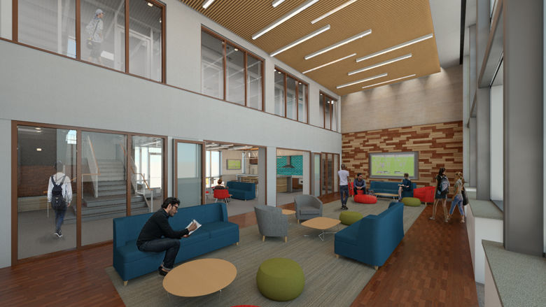 An artist's rendering of Trippe Hall, which will be built at Penn State Behrend