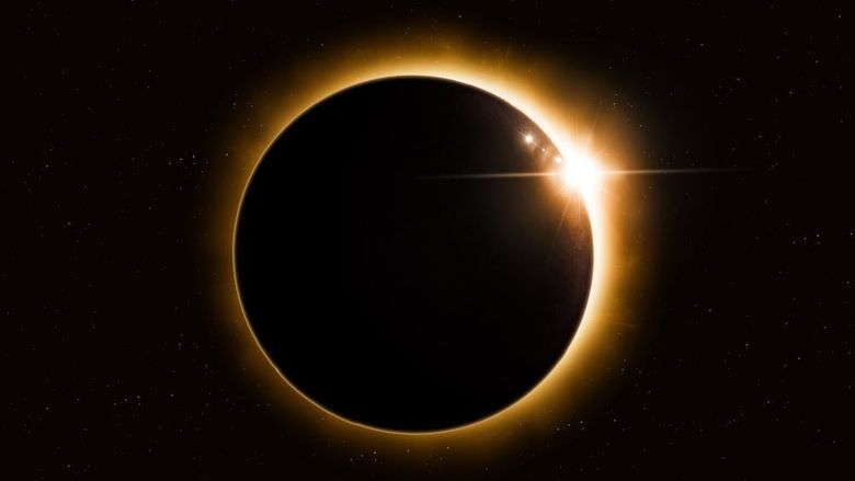 An illustration of a total solar eclipse