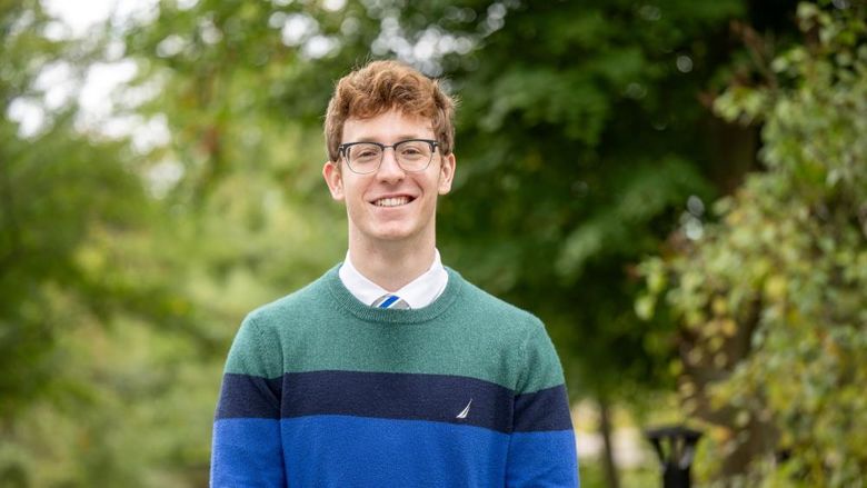 A portrait of Zane Lewis, president of Penn State Behrend's Student Government Association