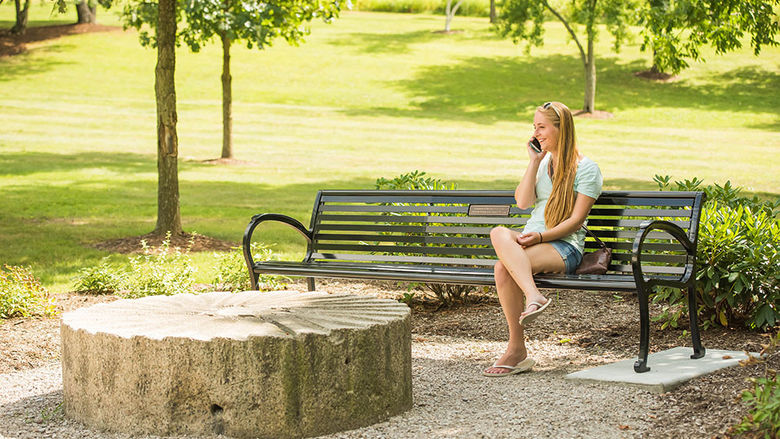 Person sitting on bench