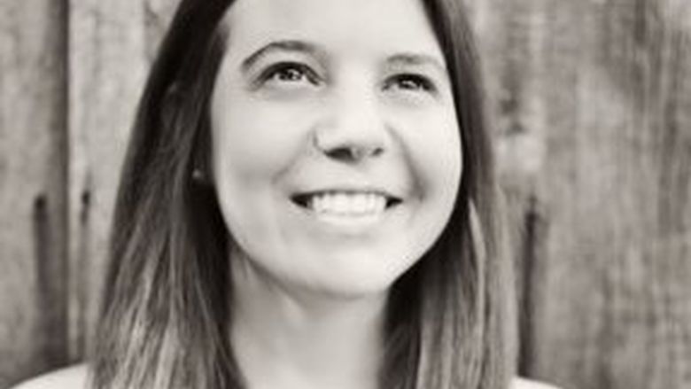 A portrait of the New Mexico poet Hollie Dugas