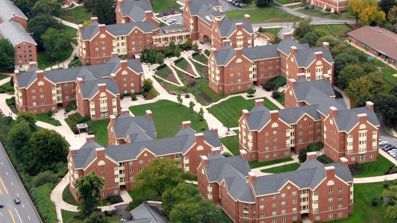 Aerial view of Penn State campus